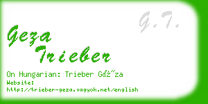 geza trieber business card